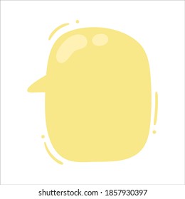 Speech Bubble for Entering Conversation Messages and Thoughts of Cartoon Characters