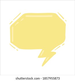 Speech Bubble for Entering Conversation Messages and Thoughts of Cartoon Characters