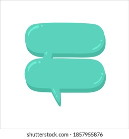 Speech Bubble for Entering Conversation Messages and Thoughts of Cartoon Characters