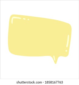 Speech Bubble for Entering Conversation Messages and Thoughts of Cartoon Characters