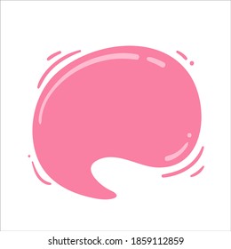 Speech Bubble for Entering Conversation Messages and Thoughts of Cartoon Characters