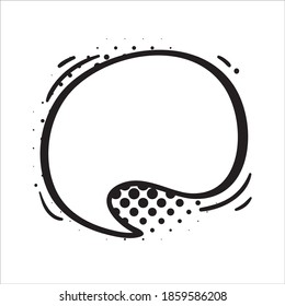 Speech Bubble for Entering Conversation Messages and Thoughts of Cartoon Characters