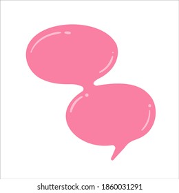 Speech Bubble for Entering Conversation Messages and Thoughts of Cartoon Characters