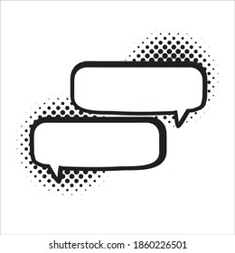 Burbuja de voz para introducir mensajes de conversación y pensamientos de personajes de dibujos animados