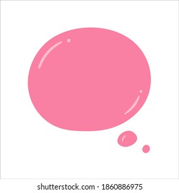 Speech Bubble for Entering Conversation Messages and Thoughts of Cartoon Characters