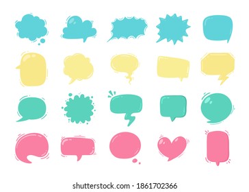 Speech Bubble for Entering Conversation Messages and Thoughts of Cartoon Characters