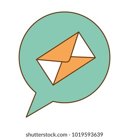 speech bubble with envelope mail