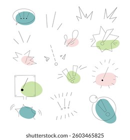 Speech bubble and exclamation mark cartoon outline doodle hand drawn cartoon