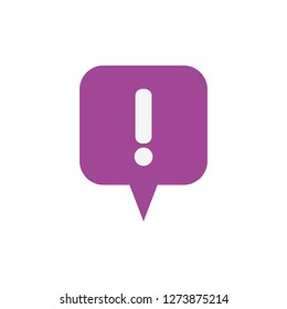 speech bubble with exclamation mark isolated icon