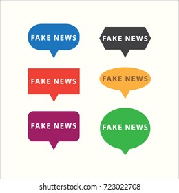 Speech bubble fake news vector illustration.