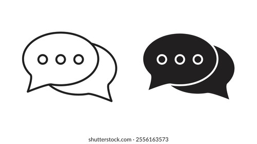 Speech bubble Filled flat icons set for apps and web ui designs.