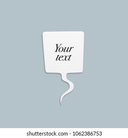 Speech bubble in flat design. Vector illustration