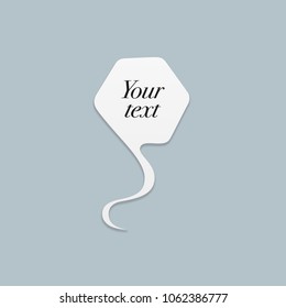 Speech bubble in flat design. Vector illustration