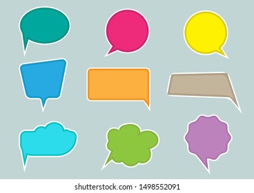 Speech bubble flat design vector