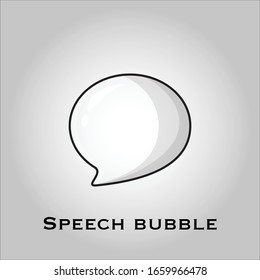 Speech bubble flat icon vector. Communication, talking, message concept. Isolated objects. Vector illustration. Simple vector for Graphic design. 