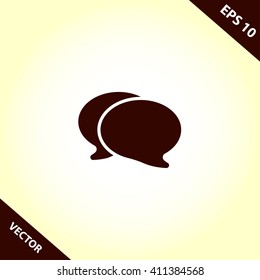 speech bubble flat icon. speech bubble vector illustration
