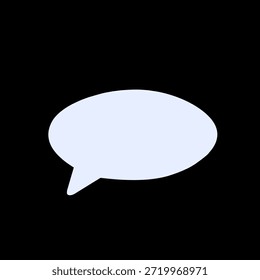 Burbuja de voz en estilo de ilustración plana para chat y interfaz de usuario de mensajería. Ideal para App, Sitios web, íconos de comunicación, comentarios y gráficos de diálogo.