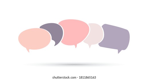 Speech bubble flat vector design