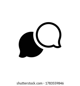 Speech bubble flat vector icon