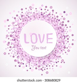 Speech bubble with  flowers