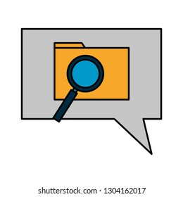 speech bubble folder file analysis