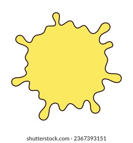 Speech bubble in the form of a spot. Decorative abstract geometric element. 