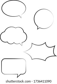 Speech bubble: Form used in cartoons and conversations.