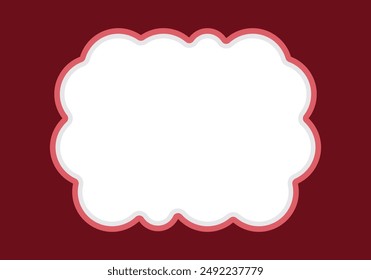 Sprechblasen-Rahmen-Wolkenform, Sprechblase, Dialog-Chat-Aufkleber, Sprechblasen-Rahmen für Hintergrund