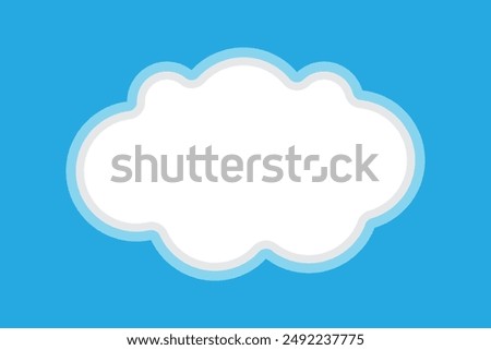 speech bubble frame cloud shape, balloon talk, dialogue chat sticker, speech bubble frame for background