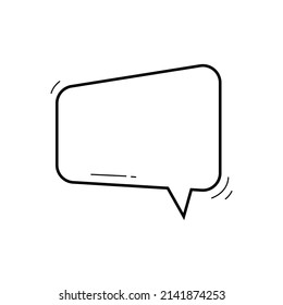 speech bubble frame for comic text isolated white background. Empty outline bubble for speech text. Dialog empty cloud, cartoon box.