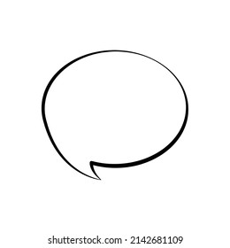speech bubble frame for comic text isolated white background. Empty outline bubble for speech text. Dialog empty cloud, cartoon box.