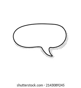 speech bubble frame for comic text isolated white background. Empty outline bubble for speech text. Dialog empty cloud, cartoon box.