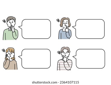 Speech bubble frame set for young people in need
