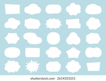 Speech bubble frame simple background frame enclosure decoration illustration vector variation no lines