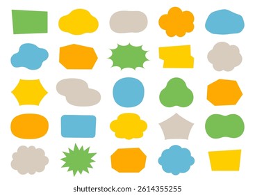 Speech bubble frame simple background frame enclosure decoration illustration vector variation no lines