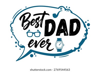 Speech bubble frame, watch and glasses icons, comic style.