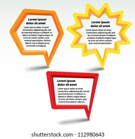 Speech bubble frames, vector background