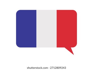 Burbuja del discurso con la bandera francesa