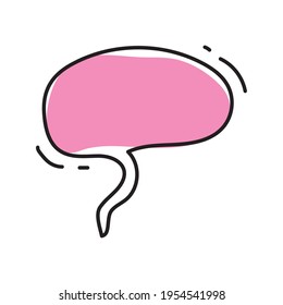 speech bubble fuchsia color icon