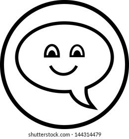 Speech bubble funny icon