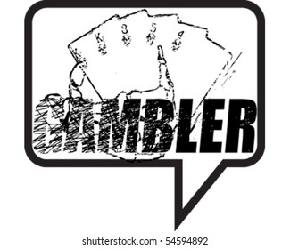 Speech Bubble gambler