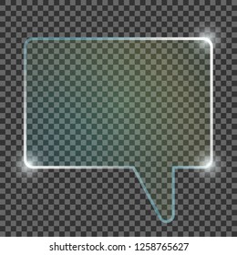 Speech bubble glass for banner.