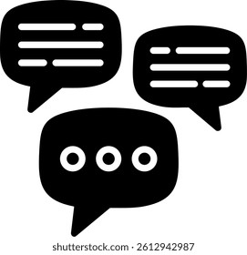 Speech Bubble Glyph Icon Vector Design