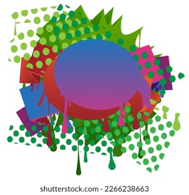 Speech Bubble Graffiti Background. Abstract modern dirty street art decoration performed in urban painting style.