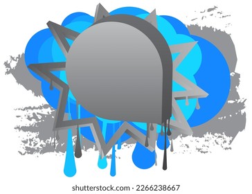 Speech Bubble Graffiti Background. Abstract modern dirty street art decoration performed in urban painting style.