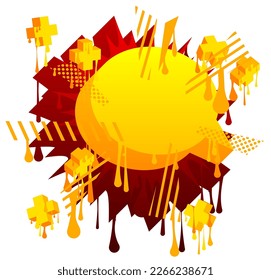 Speech Bubble Graffiti Background. Abstract modern dirty street art decoration performed in urban painting style.