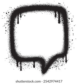 speech bubble graffiti with black spray paint. vector illustration.