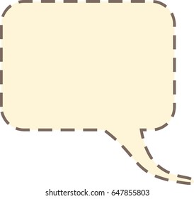 Speech bubble graphic with heavy dotted outline