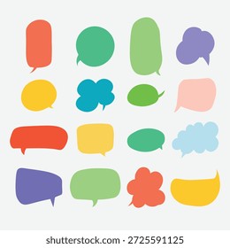 Conjunto de iconos gráficos de burbujas de voz colección