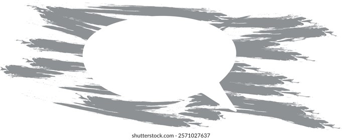 Speech bubble gray in grunge style.